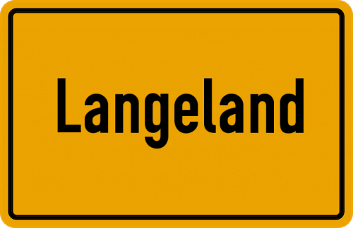 Ortsschild Langeland