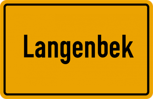 Ortsschild Langenbek