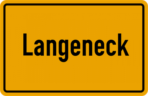 Ortsschild Langeneck