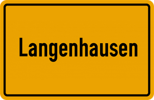 Ortsschild Langenhausen