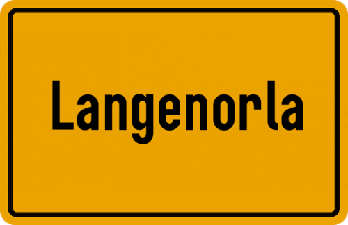 Ortsschild Langenorla