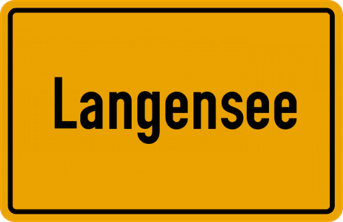 Ortsschild Langensee