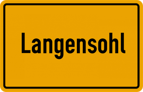 Ortsschild Langensohl
