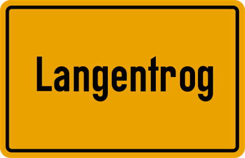 Ortsschild Langentrog