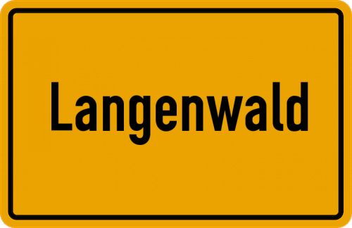 Ortsschild Langenwald, Forggensee