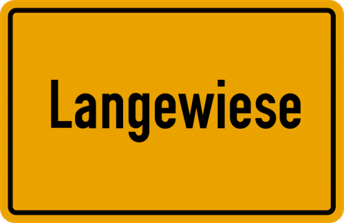 Ortsschild Langewiese