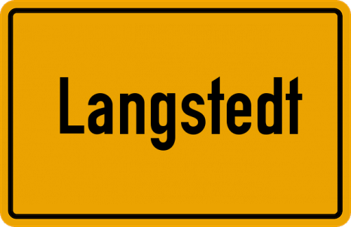 Ortsschild Langstedt
