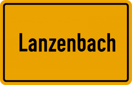 Ortsschild Lanzenbach