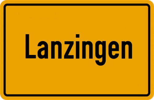 Ortsschild Lanzingen