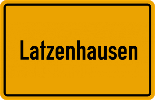 Ortsschild Latzenhausen