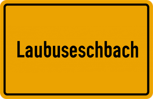 Ortsschild Laubuseschbach