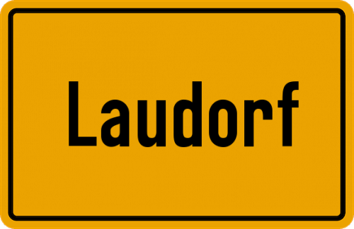 Ortsschild Laudorf