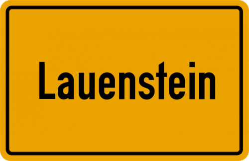 Ortsschild Lauenstein, Oberfranken