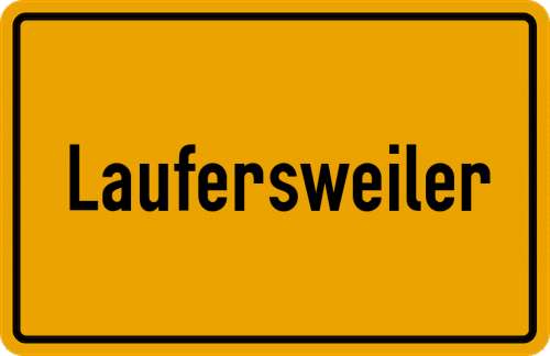 Ortsschild Laufersweiler