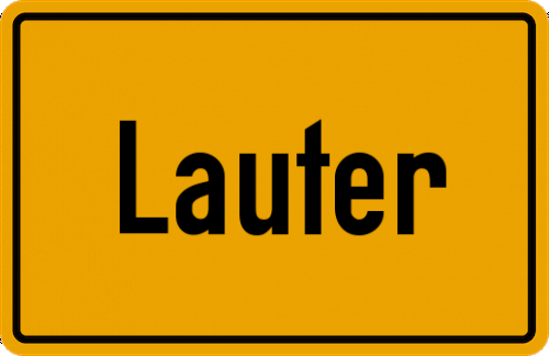 Ortsschild Lauter, Hessen