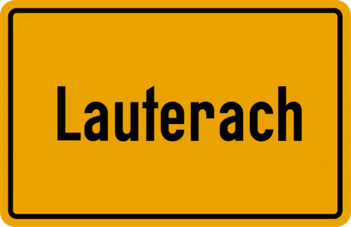 Ortsschild Lauterach