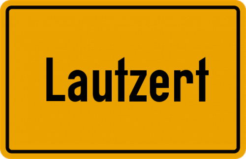Ortsschild Lautzert
