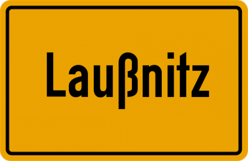 Ortsschild Laußnitz