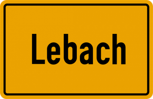 Ortsschild Lebach