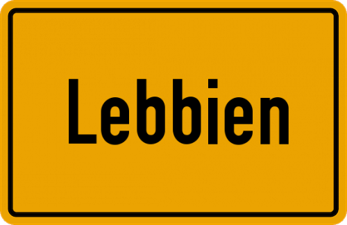 Ortsschild Lebbien