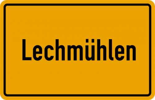 Ortsschild Lechmühlen
