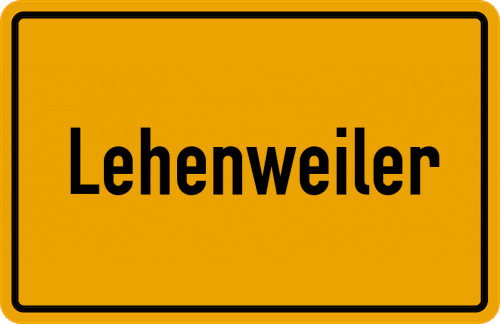 Ortsschild Lehenweiler