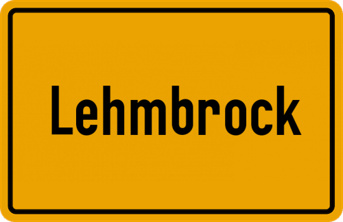 Ortsschild Lehmbrock