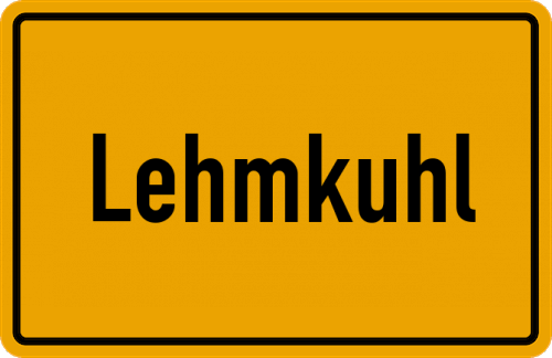 Ortsschild Lehmkuhl
