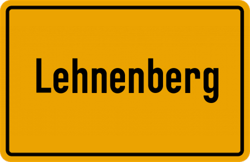 Ortsschild Lehnenberg