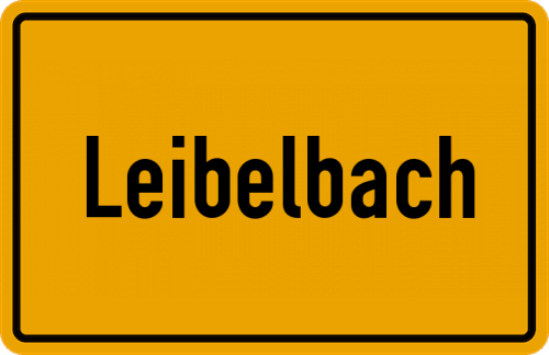 Ortsschild Leibelbach