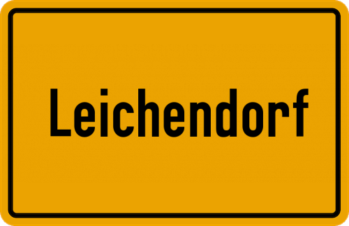 Ortsschild Leichendorf, Mittelfranken