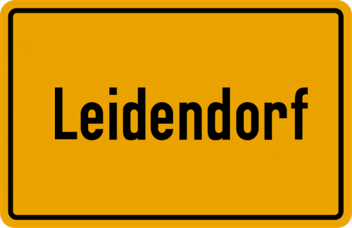 Ortsschild Leidendorf