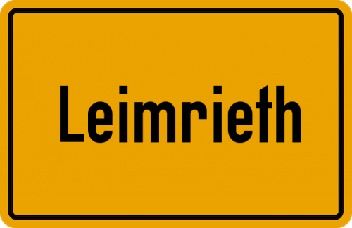 Ortsschild Leimrieth