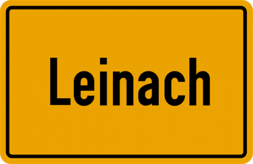 Ortsschild Leinach, Unterfranken