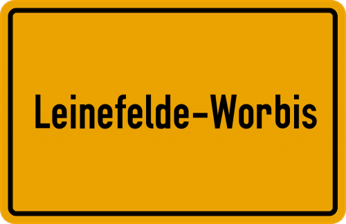 Ortsschild Leinefelde-Worbis
