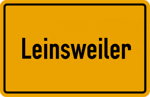 Ortsschild Leinsweiler