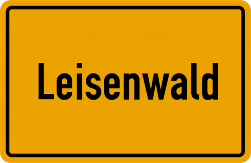 Ortsschild Leisenwald