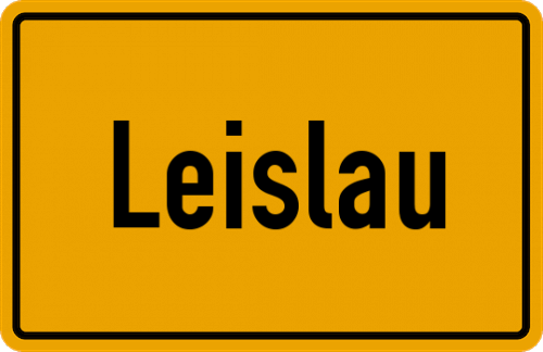 Ortsschild Leislau