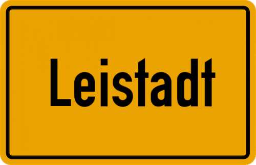 Ortsschild Leistadt