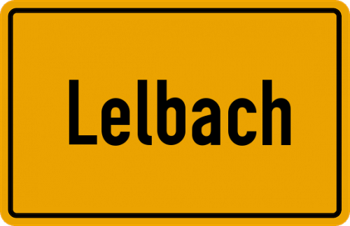 Ortsschild Lelbach