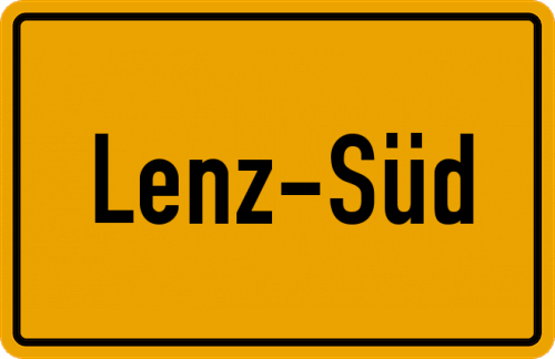 Ortsschild Lenz-Süd