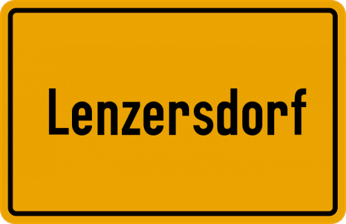 Ortsschild Lenzersdorf