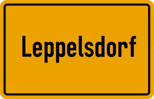 Ortsschild Leppelsdorf
