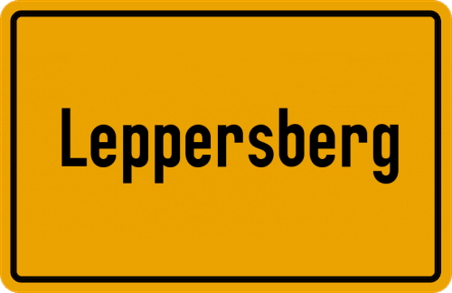 Ortsschild Leppersberg