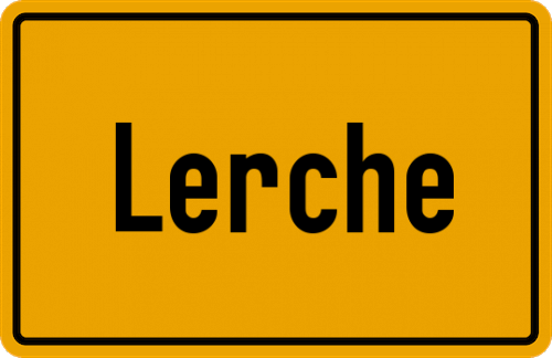 Ortsschild Lerche