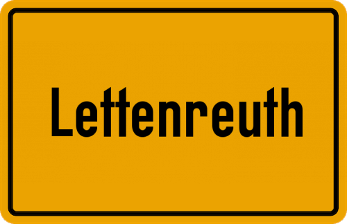 Ortsschild Lettenreuth