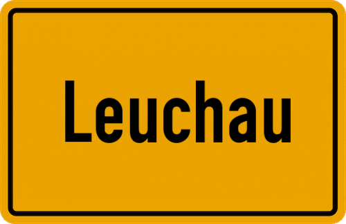 Ortsschild Leuchau