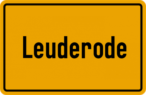 Ortsschild Leuderode