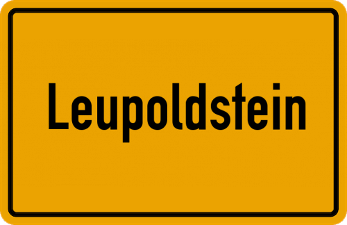 Ortsschild Leupoldstein