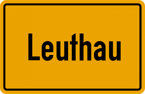 Ortsschild Leuthau